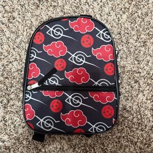 Black and Red Patterned Backpack